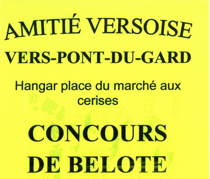 L'amitié versoise - Concours de belote  05 octobre 2024